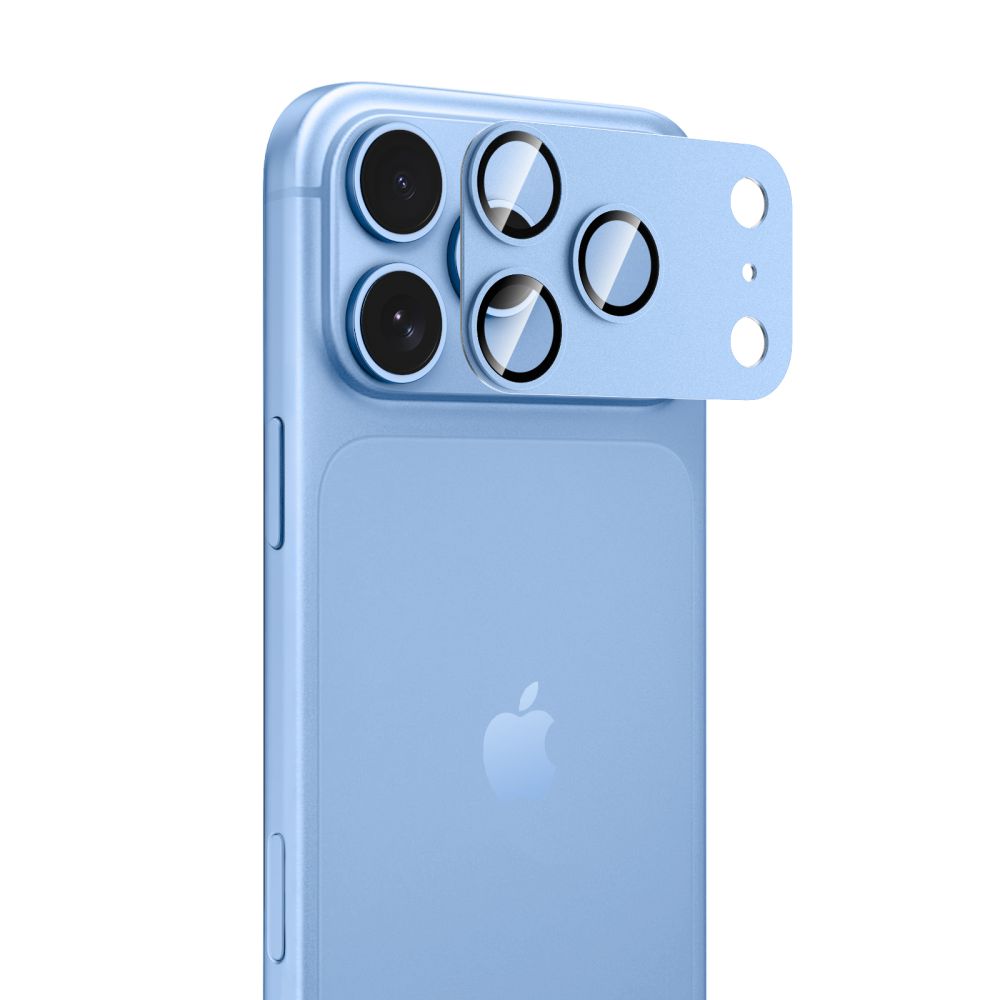 Kameros objektyvų apsaugų rinkinys Tech-Protect Camfull Fit+ iPhone 18 Pro Max, šviesiai mėlynas -- iPhone 18 Pro Max