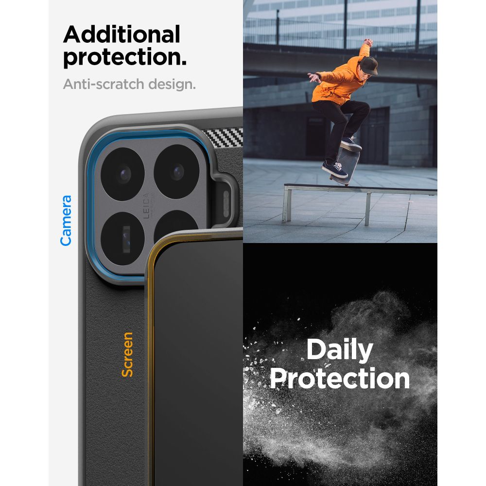 Dėklas Spigen Rugged Armor Xiaomi 17T, matinis juodas -- Xiaomi 17T