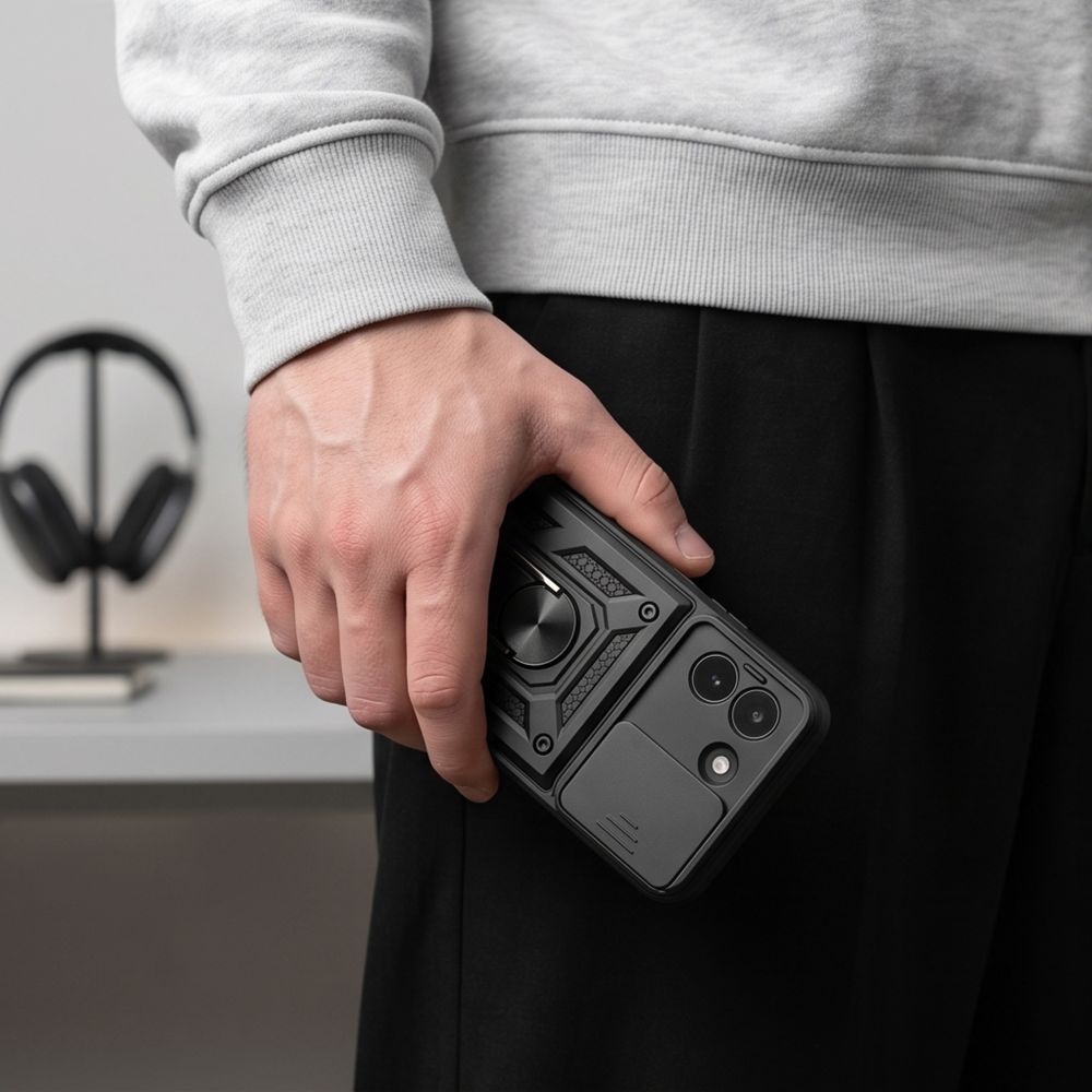 Dėklas Xiaomi Redmi Note 17 Pro Max 5G Tech-Protect CamShield Pro, juodas -- Redmi Note 17 Pro Max 5G