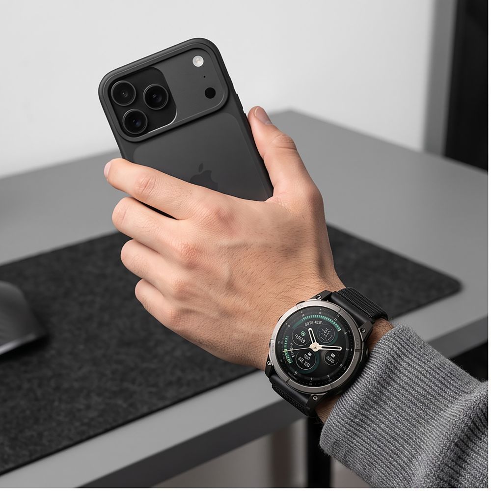 Dirželis Tech-Protect NylonLoop Garmin Fenix 5X / 5X Plus / 6X / 6X Pro / 7X / 8 / 8 Pro / 9 / 9 Pro (51 mm), juodas --...