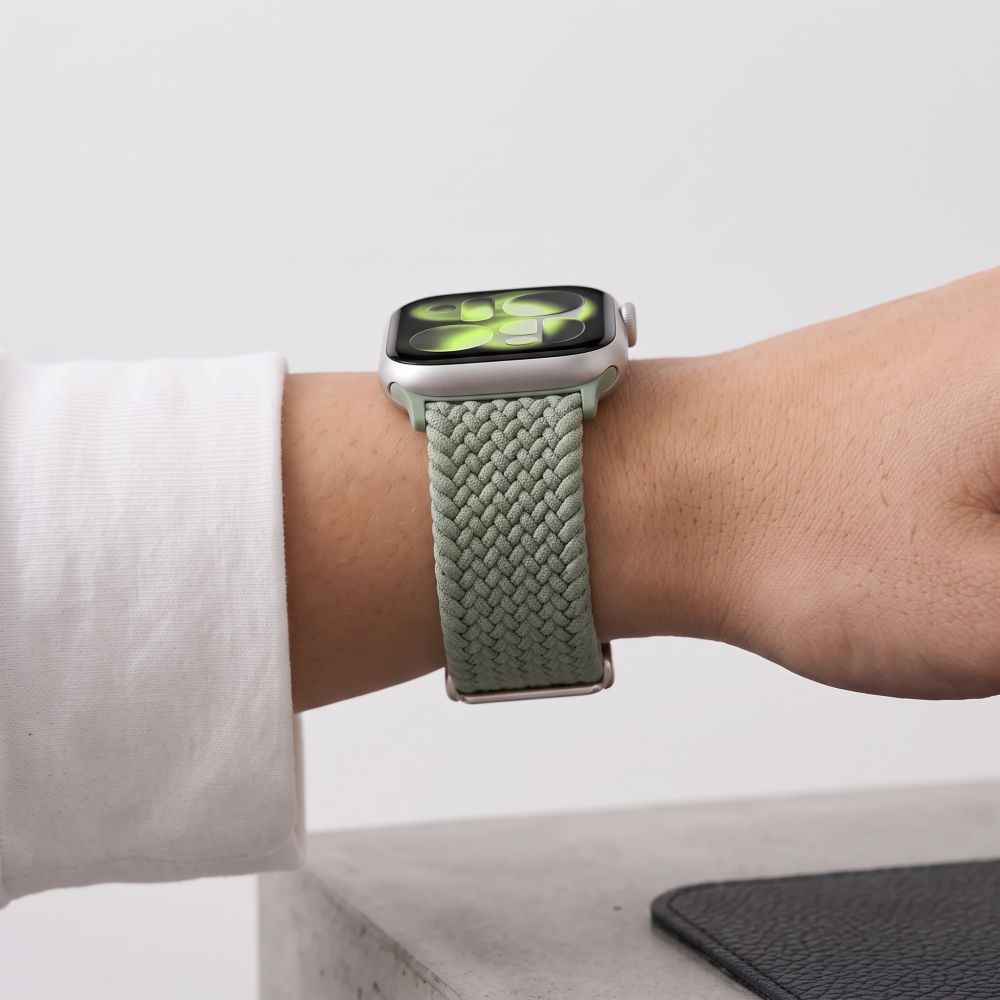 Dirželis Tech-Protect NylonMag Apple Watch 8 / 9 / 10 / 11 / 12 / SE (40 / 41 / 42 mm), pistacijų -- Apple Watch 8 (41...