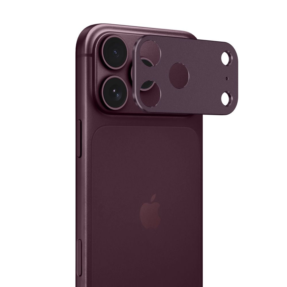 Kameros apsauginis stiklas Tech-Protect Camalloy Fit+ iPhone 18 Pro Max, bordo -- iPhone 18 Pro Max