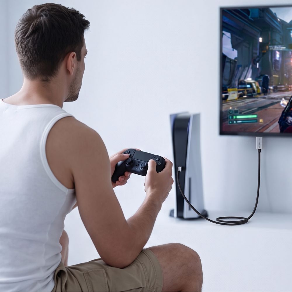 Kabelis Tech-Protect UltraBoost USB-C į HDMI 2.1 8K 60 Hz 300 cm, pilkas -- Uncategorized