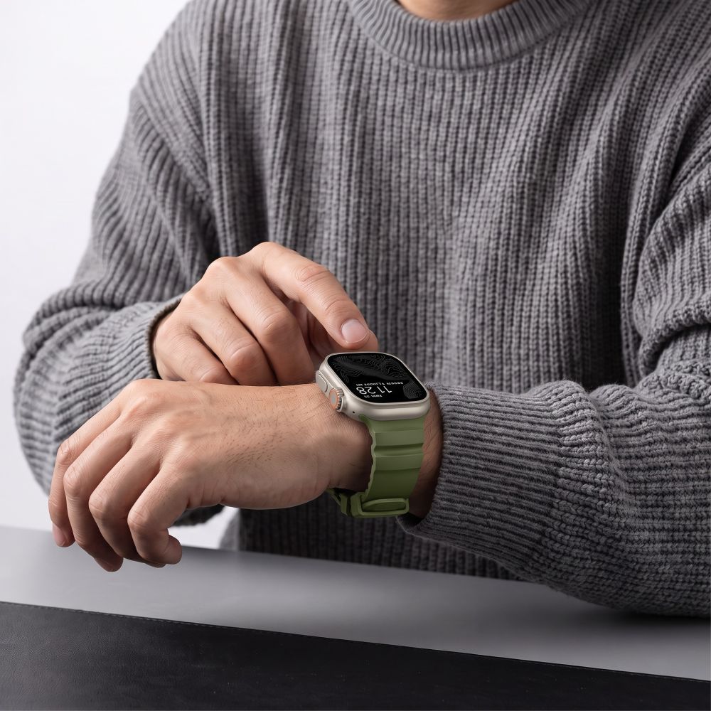 Dirželis Tech-Protect Motion Apple Watch 8 / 9 / 10 / 11 / 12 / SE / Ultra (44 / 45 / 46 / 49 mm), taktinis žalias --...