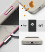 Dėklas Ringke Silicone Magnetic MagSafe iPhone 17 Pro Max / 18 Pro Max, akmens pilkas -- iPhone 17 Pro Max, iPhone 18 Pro Max