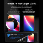 Apsauginis stiklas Spigen Glas.tR EZ Fit Pro iPhone Duo, 2 vnt., skaidrus -- iPhone Duo