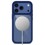 Dėklas Tech-Protect MagOne MagSafe CC + apsauginis stiklas 2 vnt. iPhone 17 Pro / 18 Pro, tamsiai mėlyna/skaidrus --...
