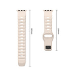 Dirželis Tech-Protect Silicone Line Apple Watch 8 / 9 / 10 / 11 / 12 / SE / Ultra (44 / 45 / 46 / 49 mm), smėlio -- Apple...