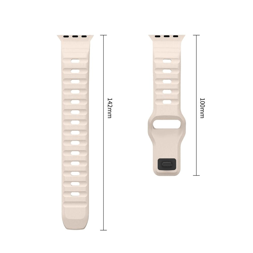 Dirželis Tech-Protect Silicone Line Apple Watch 8 / 9 / 10 / 11 / 12 / SE / Ultra (44 / 45 / 46 / 49 mm), smėlio -- Apple...