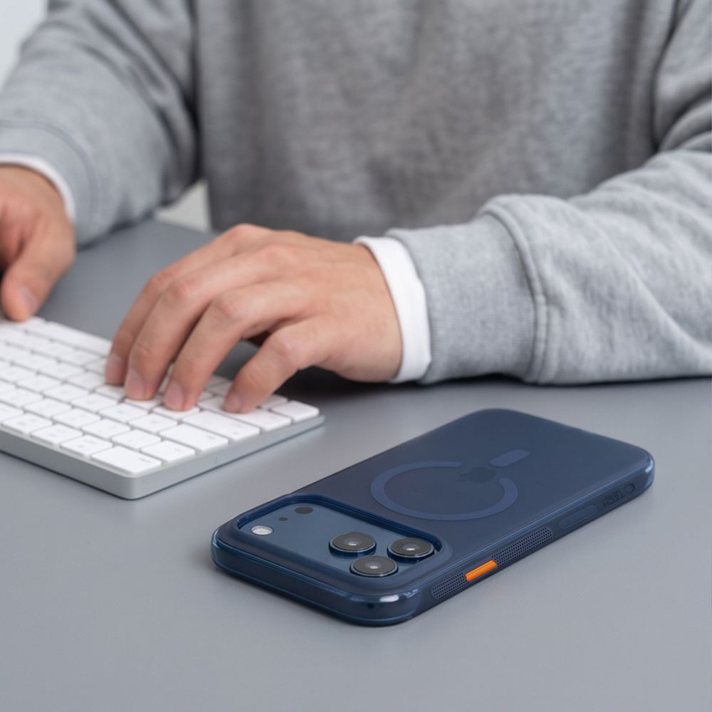 Dėklas Tech-Protect MagAir MagSafe CC iPhone 17 Pro Max / 18 Pro Max, matinis tamsiai mėlynas -- iPhone 17 Pro Max,...