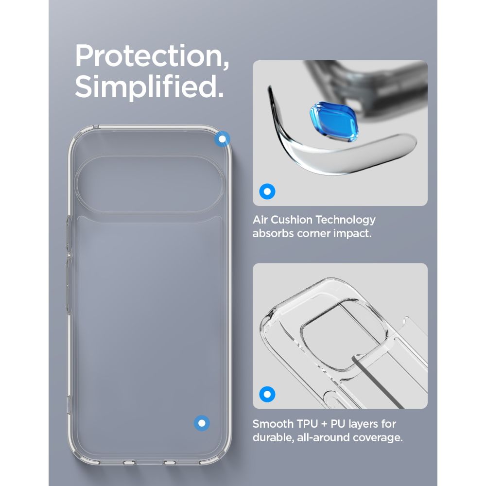 Dėklas Spigen Ultra Hybrid Google Pixel 11, skaidrus -- Pixel 11