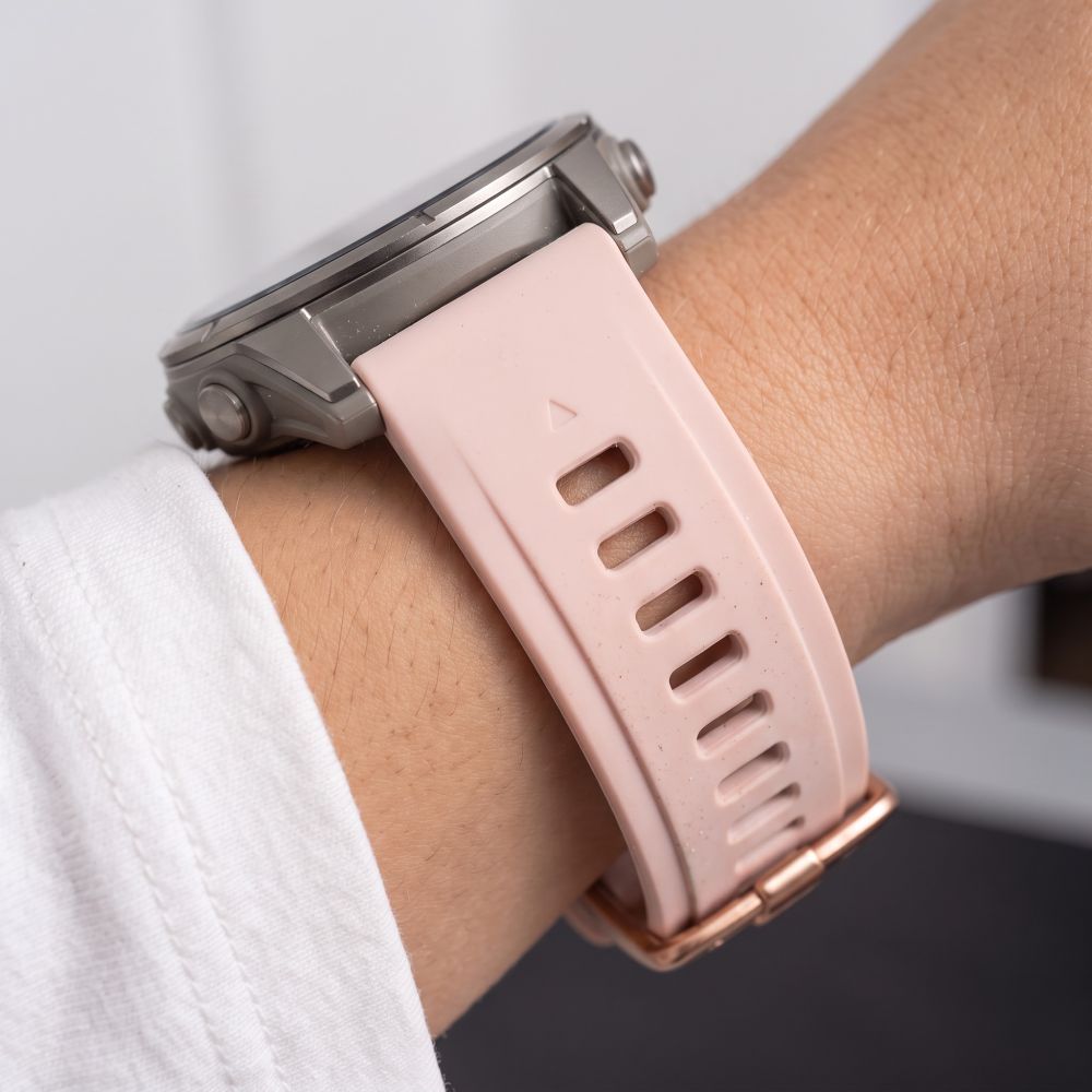 Dirželis Tech-Protect Silicone Garmin Fenix 5S / 5S Plus / 6S / 6S Pro / 7S / 8 / 9 / 9 Pro (43 mm), rožinis -- Garmin...