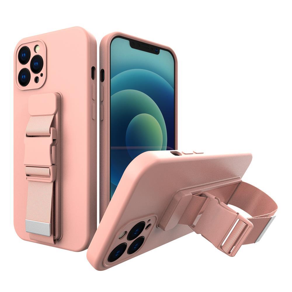 Silikoninis dėklas su virvele Xiaomi Poco M4 Pro 5G – rožinis -- Xiaomi Poco M4 Pro