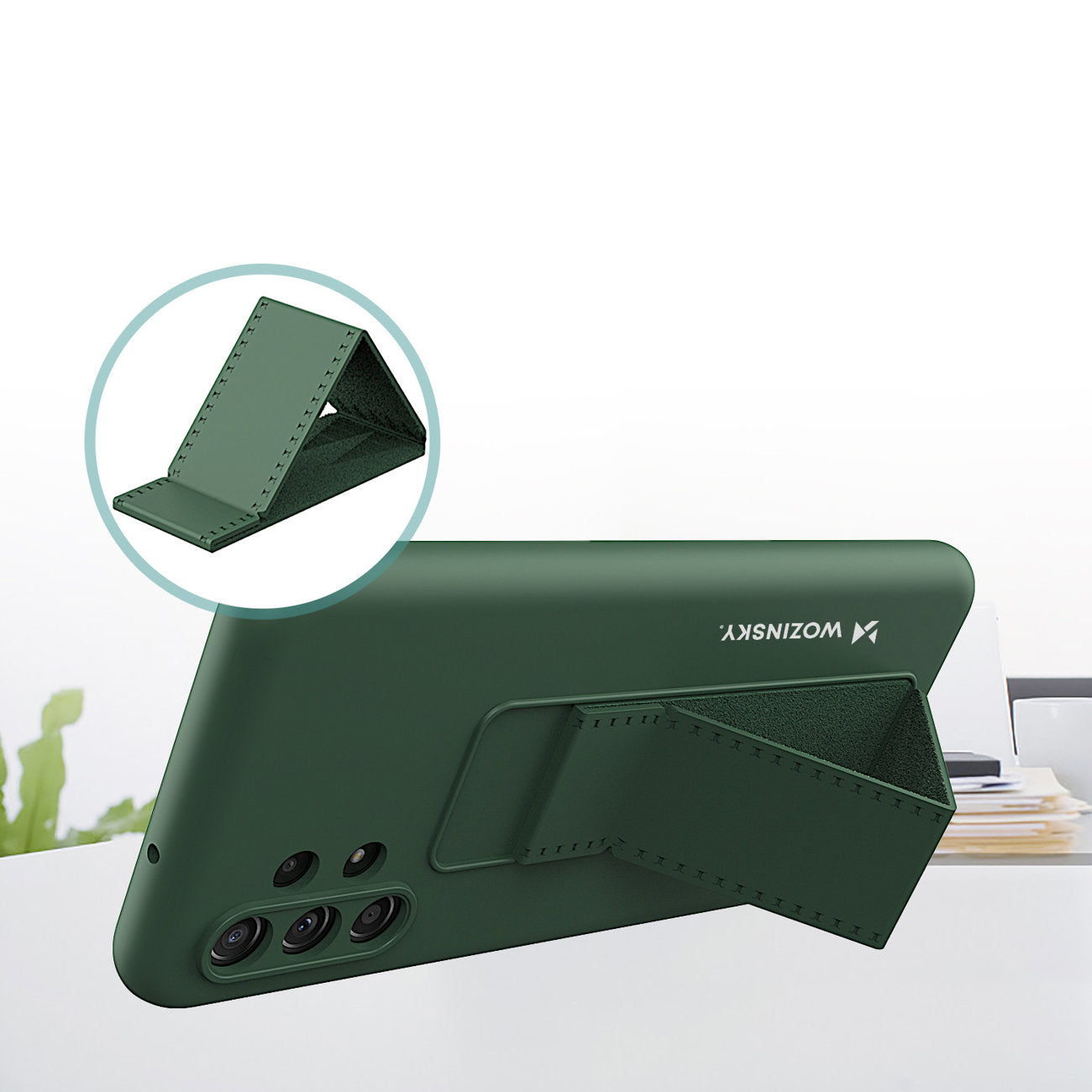Wozinsky Kickstand dėklas Xiaomi Redmi Note 11 Pro – raudonas -- Xiaomi Redmi Note 11 Pro