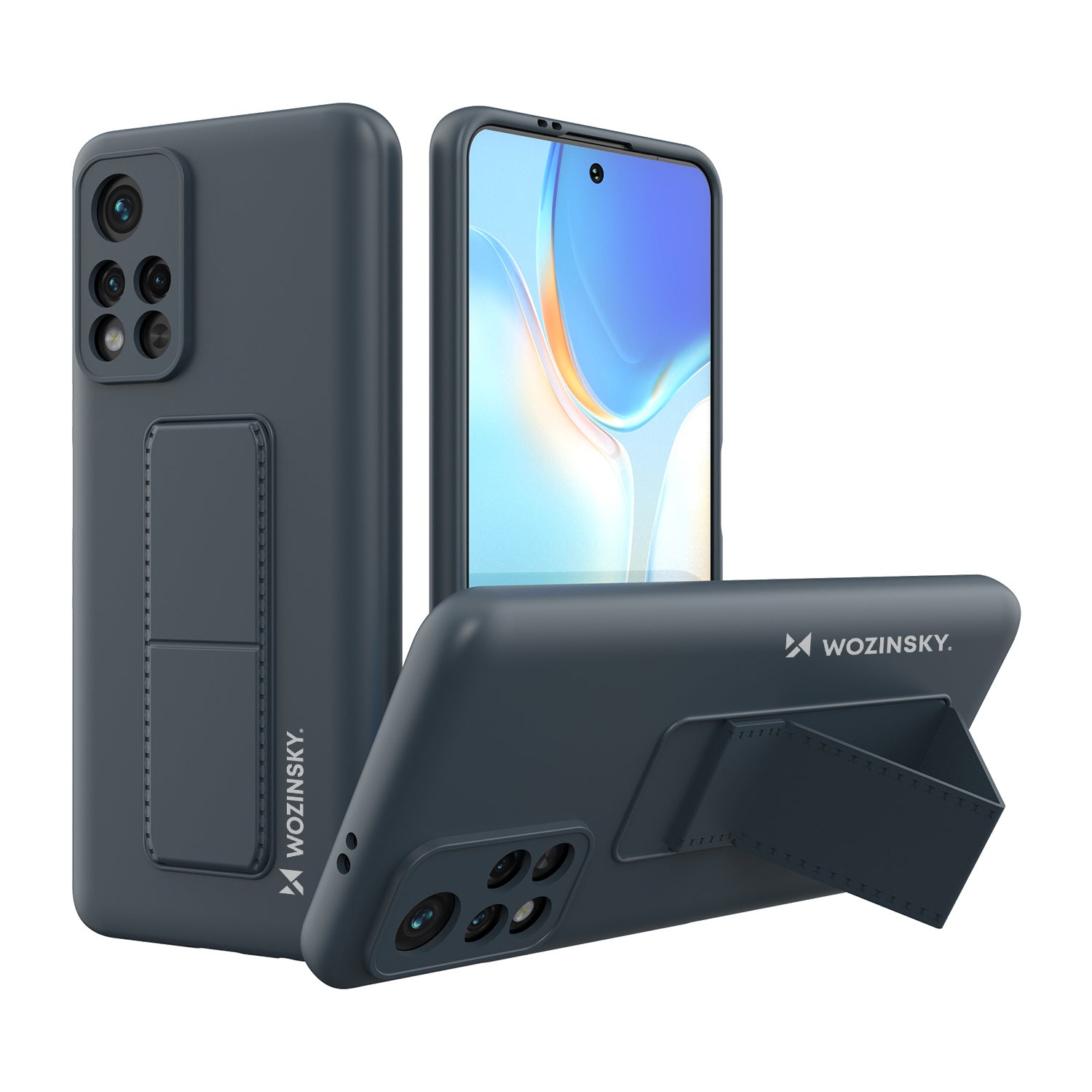 Wozinsky Kickstand dėklas Xiaomi Poco M4 Pro 5G – mėlynas -- Xiaomi Poco M4 Pro
