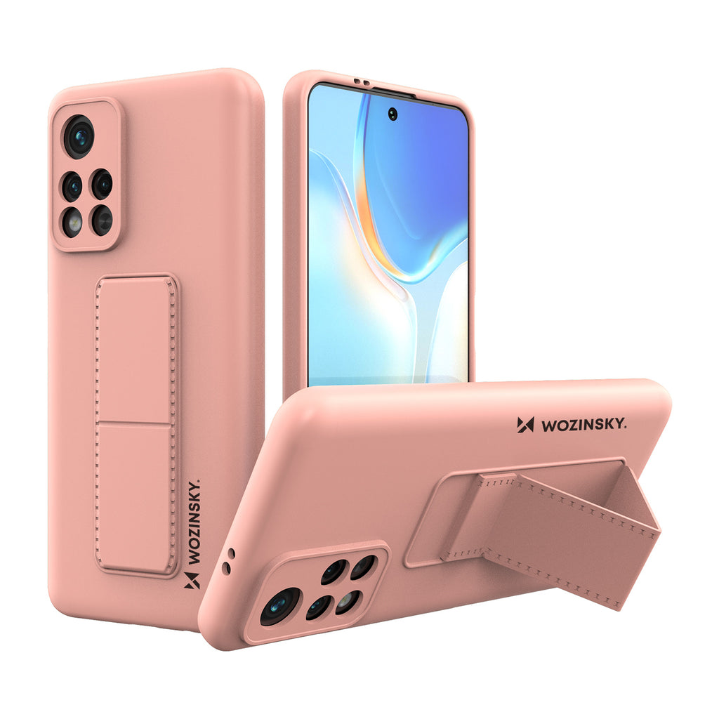 Wozinsky Kickstand dėklas Xiaomi Poco M4 Pro 5G – rožinis -- Xiaomi Poco M4 Pro