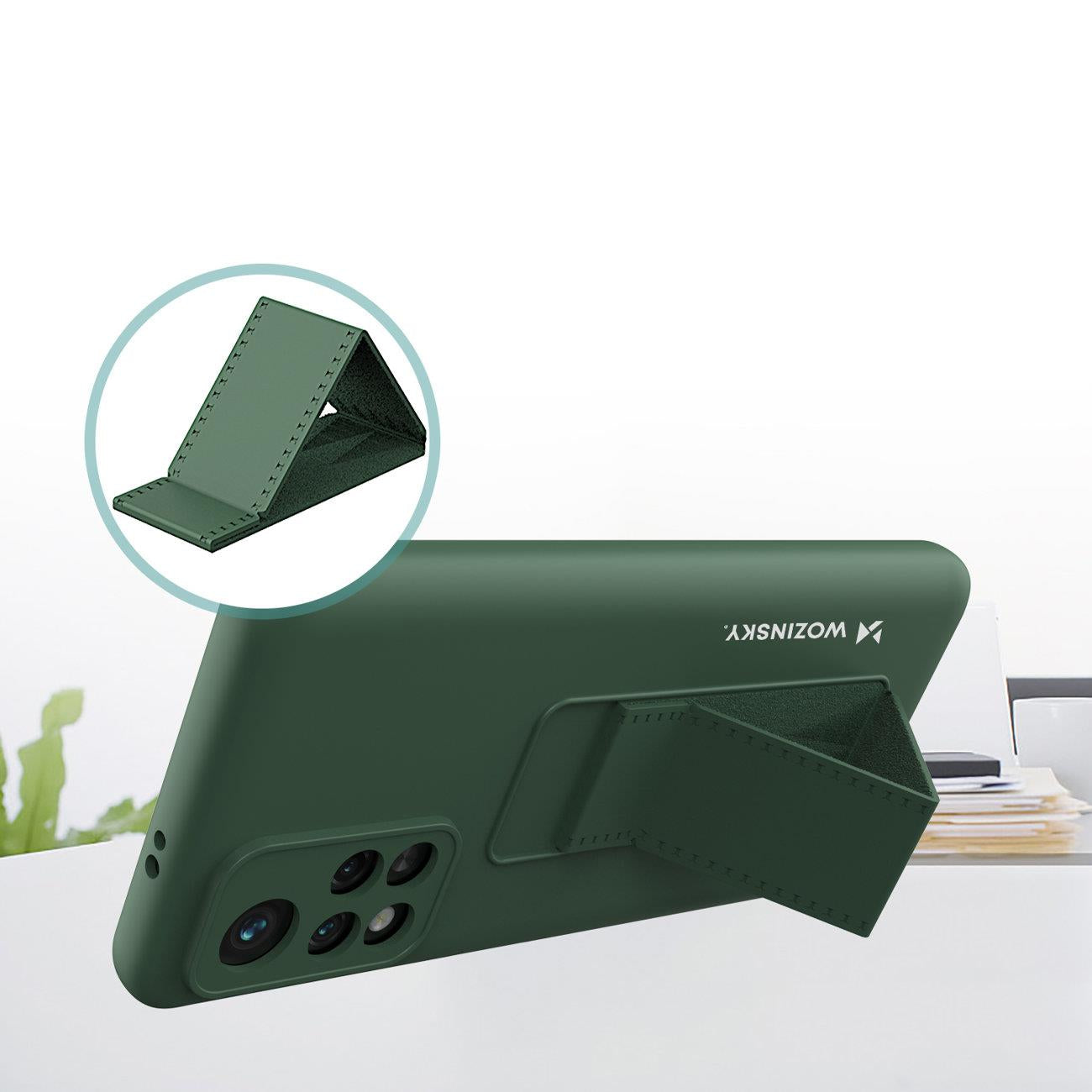 Wozinsky Kickstand dėklas Xiaomi Redmi 10 – raudonas -- Xiaomi Redmi 10