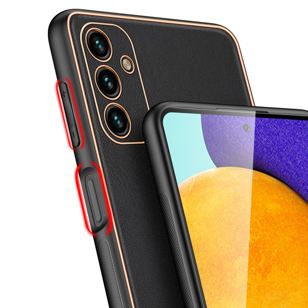 Dux Ducis Yolo eko odos dėklas Samsung Galaxy A13 5G – juodas -- Samsung Galaxy A13