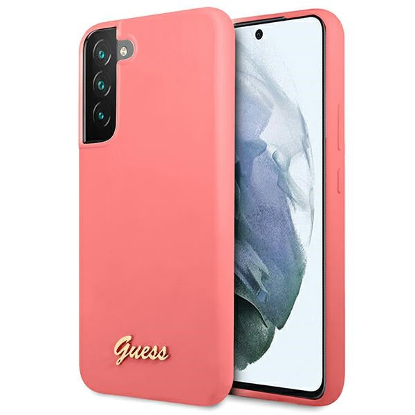 Guess silikoninis dėklas Samsung Galaxy S22+ – fuksija -- Samsung Galaxy S22+