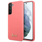 Guess silikoninis dėklas Samsung Galaxy S22+ – fuksija -- Samsung Galaxy S22+