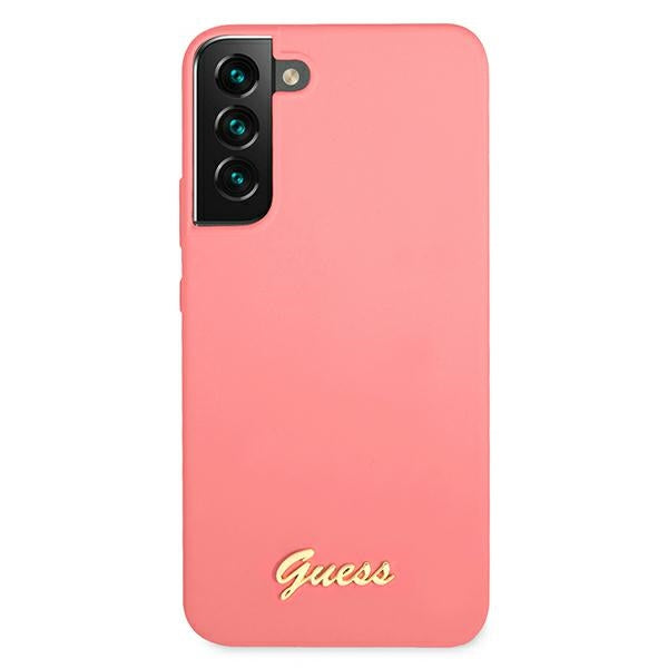 Guess silikoninis dėklas Samsung Galaxy S22+ – fuksija -- Samsung Galaxy S22+