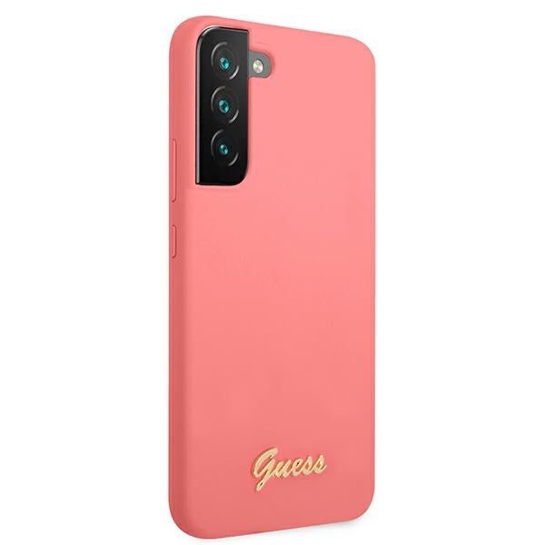 Guess silikoninis dėklas Samsung Galaxy S22+ – fuksija -- Samsung Galaxy S22+