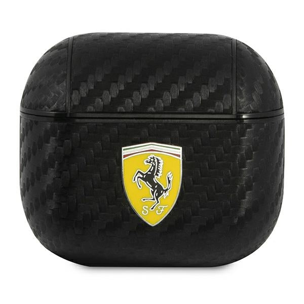 Ferrari On Track dėklas AirPods 3 – juodas PU Carbon