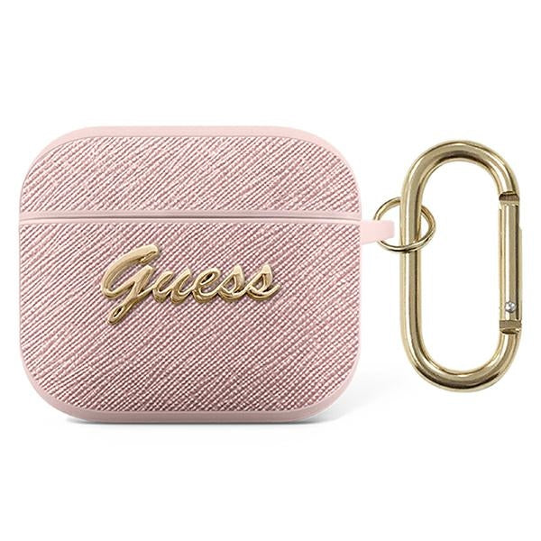 Guess Saffiano dėklas AirPods 3 – rožinis