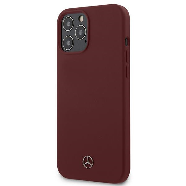 Mercedes-Benz silikoninis dėklas iPhone 12 Pro Max – raudonas -- iPhone 12 Pro Max