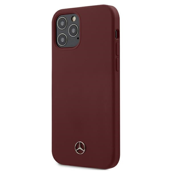 Mercedes-Benz silikoninis dėklas iPhone 12/12 Pro – raudonas -- iPhone 12