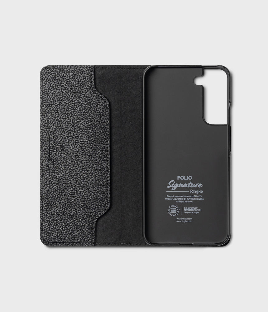 Ringke Folio Signature odinis dėklas Galaxy S22+ – juodas