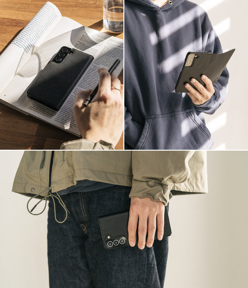 Ringke Folio Signature odinis dėklas Galaxy S22+ – juodas -- Samsung Galaxy S22+