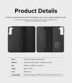 Ringke Folio Signature odinis dėklas Galaxy S22+ – juodas -- Samsung Galaxy S22+