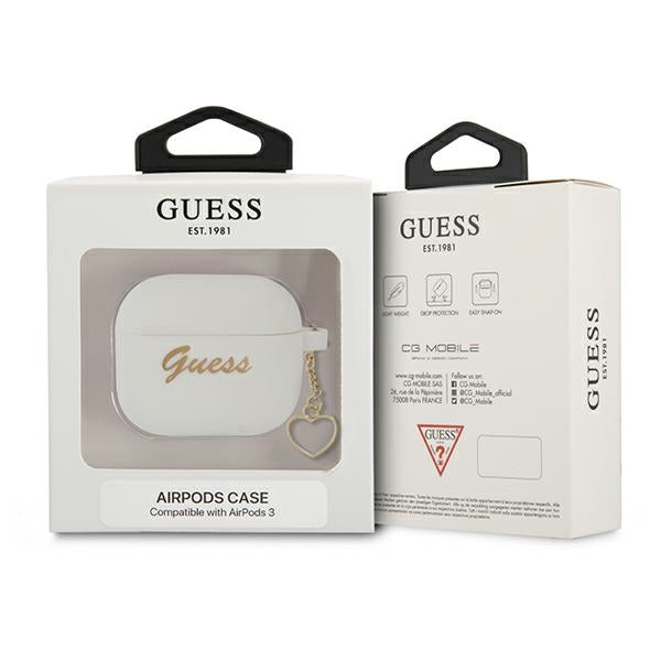 Guess silikoninis dėklas AirPods 3 – baltas