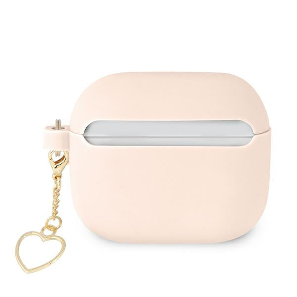 Guess silikoninis dėklas AirPods 3 – rožinis, Charm Heart