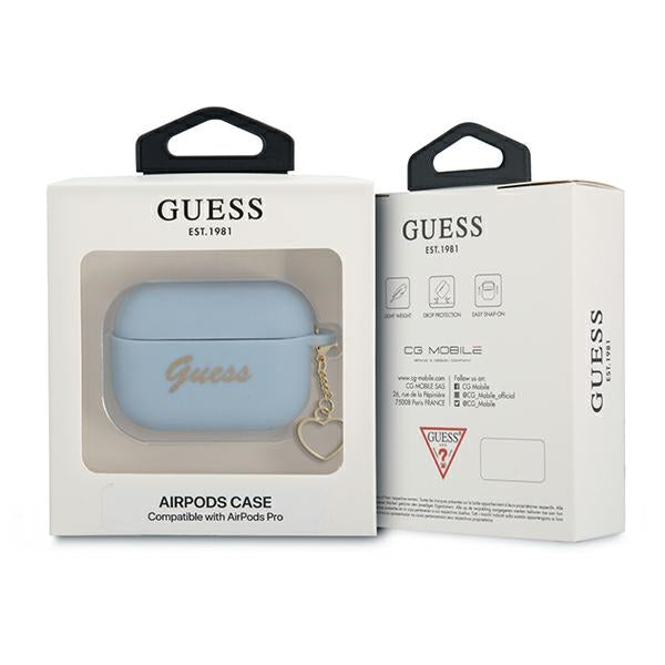 Guess silikoninis dėklas AirPods Pro – mėlynas