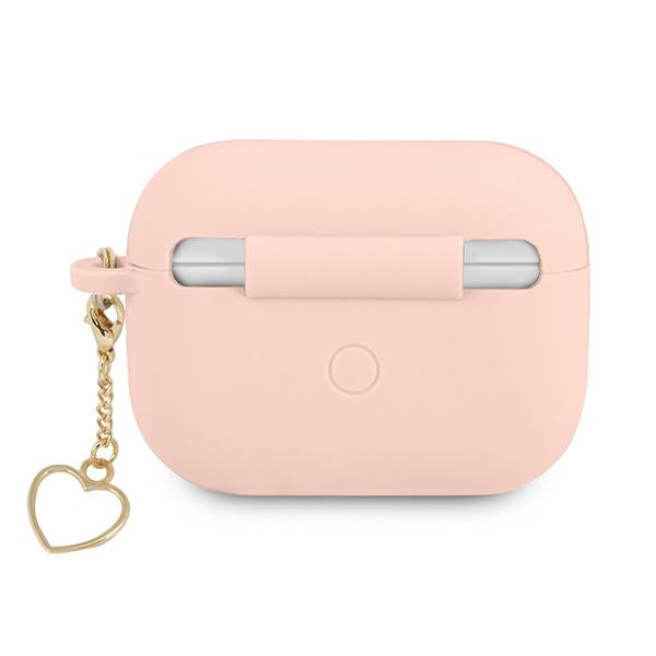 Guess silikoninis dėklas AirPods Pro – rožinis, su pakabuku