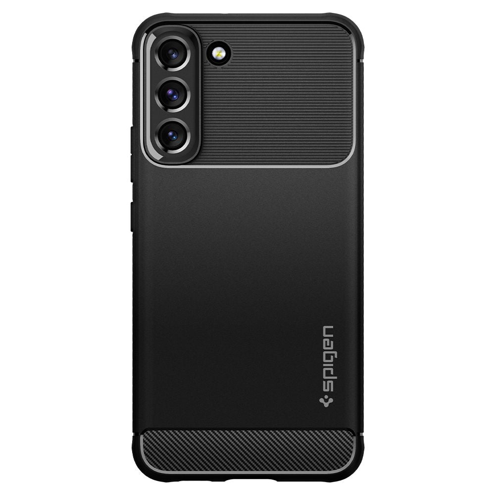 Spigen Rugged Armor dėklas Samsung Galaxy S22 – juodas -- Samsung Galaxy S22