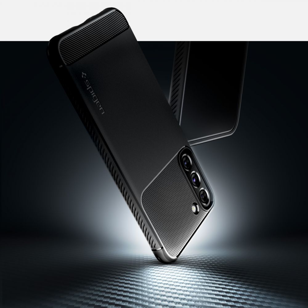 Spigen Rugged Armor dėklas Samsung Galaxy S22 – juodas -- Samsung Galaxy S22