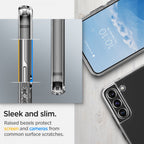 Spigen Ultra Hybrid dėklas Galaxy S22 – skaidrus -- Samsung Galaxy S22