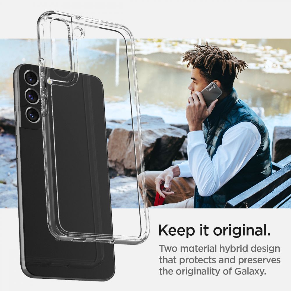 Spigen Ultra Hybrid dėklas Galaxy S22 – skaidrus -- Samsung Galaxy S22