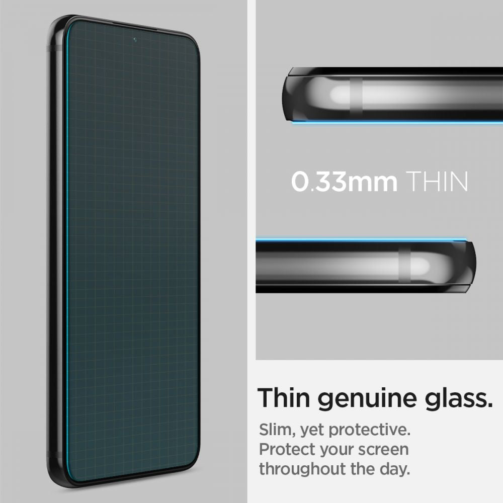 Spigen Glas.TR EZ Fit grūdintas stiklas Galaxy S22 – 2 vnt. -- Samsung Galaxy S22