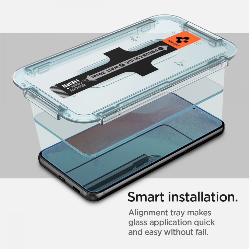 Spigen Glas.TR EZ Fit grūdintas stiklas Galaxy S22 – 2 vnt. -- Samsung Galaxy S22