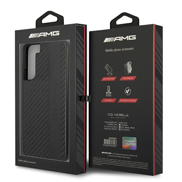 Mercedes-AMG anglies dėklas Samsung S22+ – juodas -- Samsung Galaxy S22+