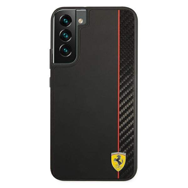 Ferrari On Track Stripe dėklas Galaxy S22+ – juodas -- Samsung Galaxy S22+