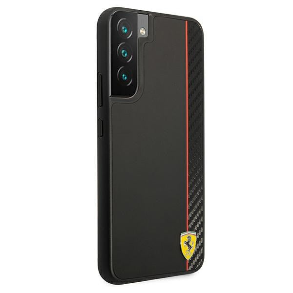 Ferrari On Track Stripe dėklas Galaxy S22+ – juodas -- Samsung Galaxy S22+