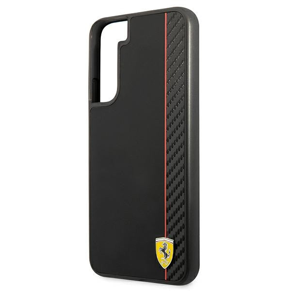 Ferrari On Track Stripe dėklas Galaxy S22+ – juodas -- Samsung Galaxy S22+