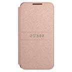 Guess Saffiano Stripes dėklas Samsung Galaxy S22+ – rožinis -- Samsung Galaxy S22+