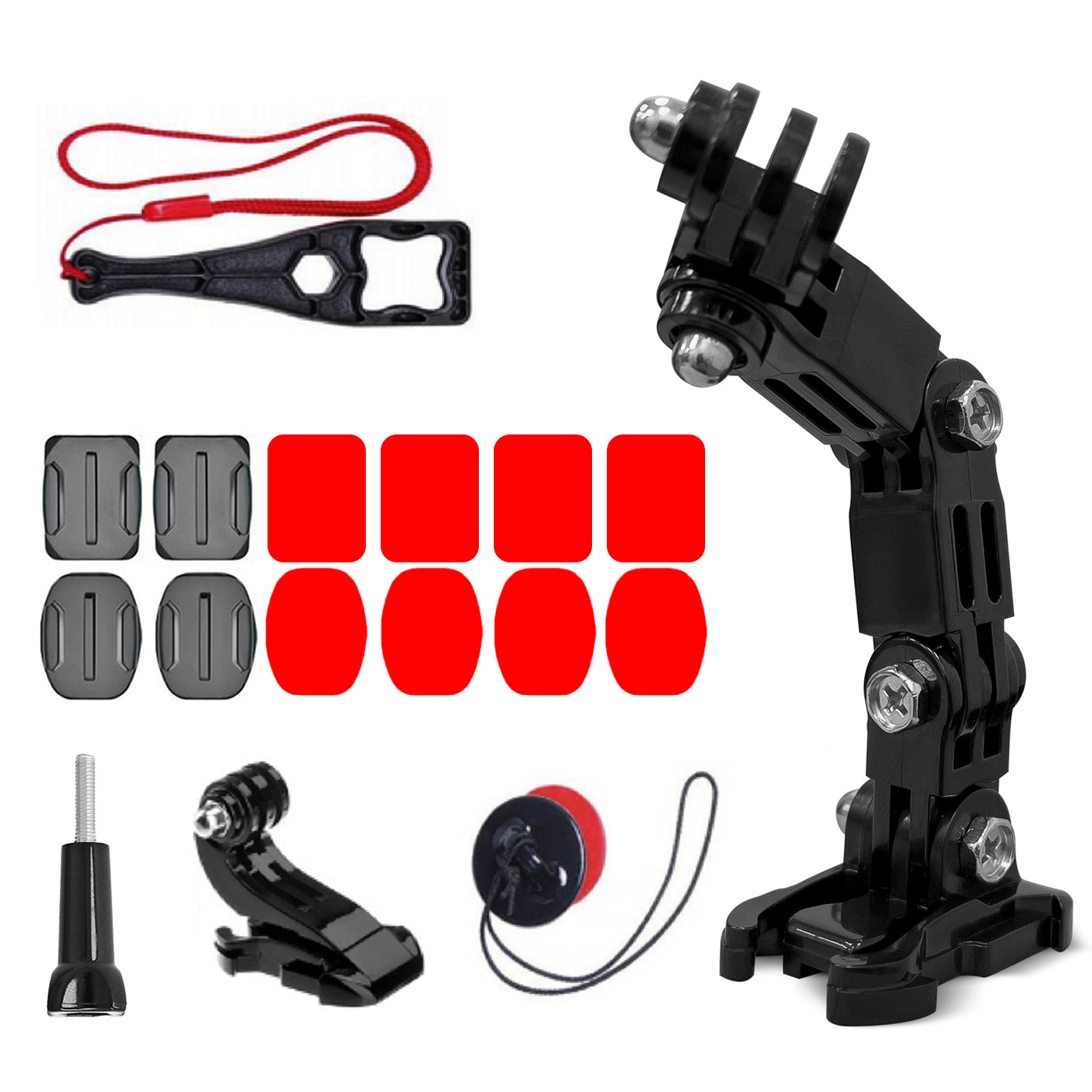GoPro aksesuarų rinkinys šalmo montavimui GoPro, DJI, Insta360, SJCam, Eken sporto kameroms (GoPro dviračio šalmo...