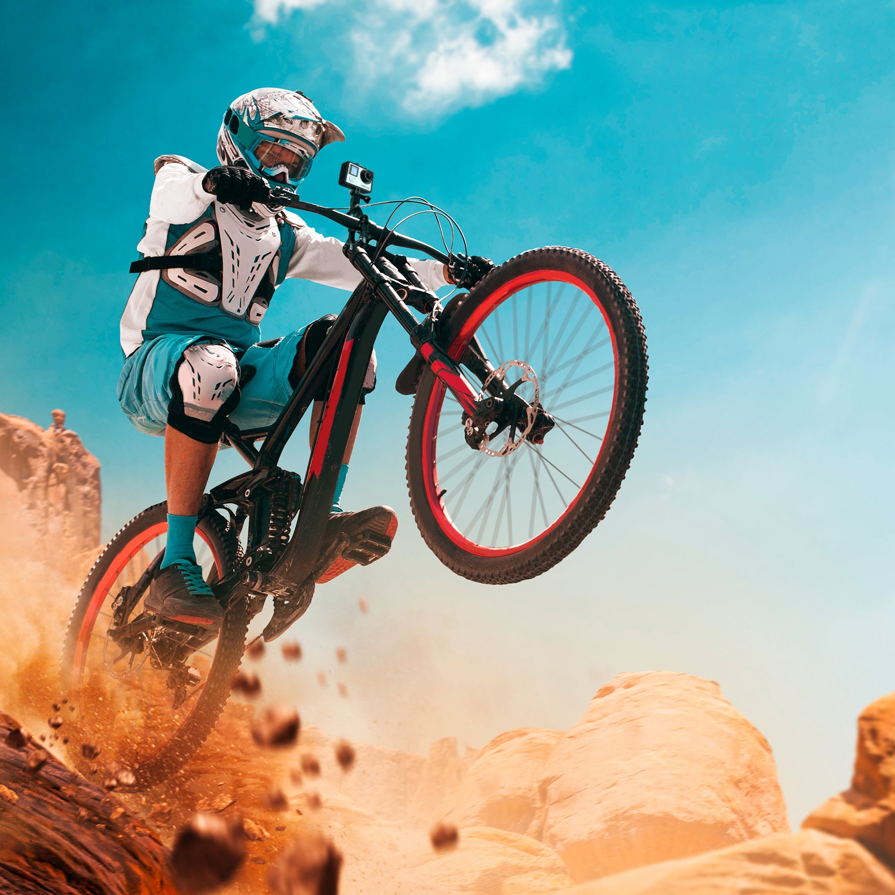 63 visuotinių aksesuarų GoPro, DJI, Insta360, SJCam, Eken sporto kamerom rinkinys (GoPro 63 in 1 rinkinys) -- Cycling...